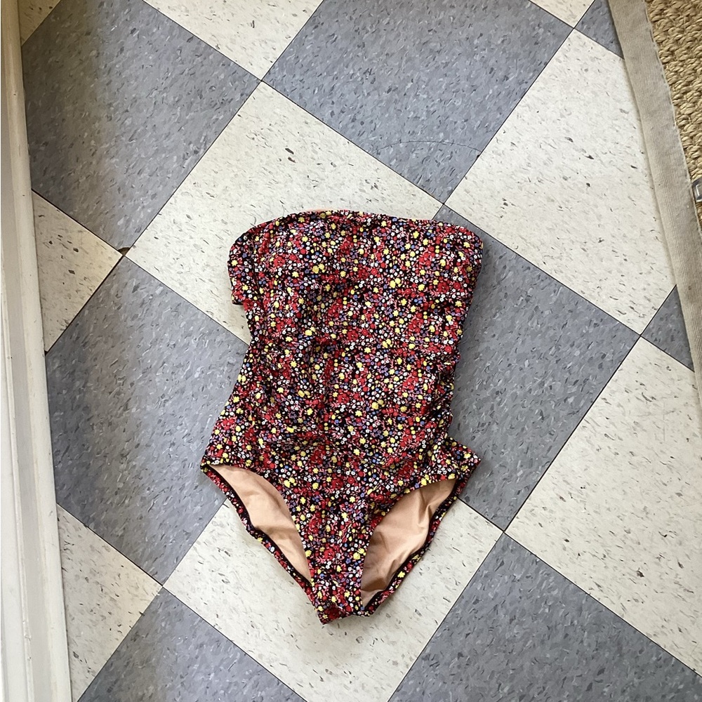 EUC- J Crew Strapless Bathing Suit